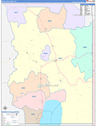 Bear Lake Wall Map Color Cast Style